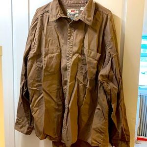 Levi’s brown button up long sleeve top